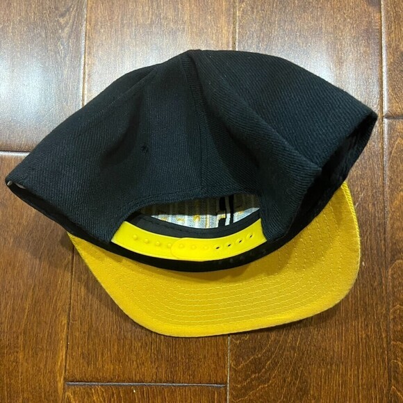 Nissin Pittsburgh Vintage Truck Stop Black Yellow Snapback Cap Hat Men's OS - Picture 4 of 5